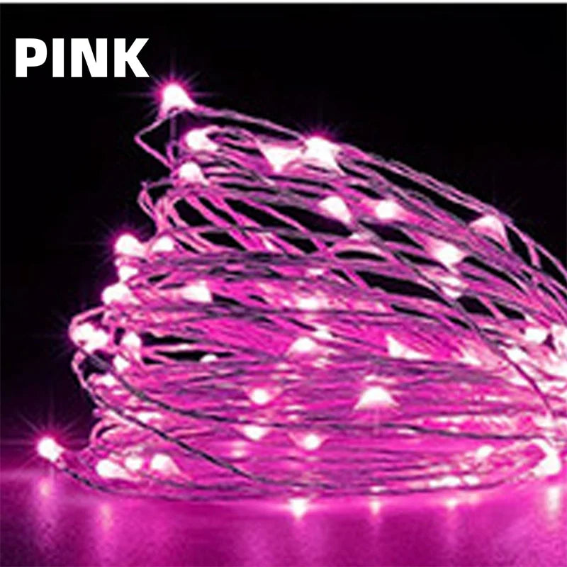 Łańcuch świetlny Acosh Neon Copper Wire – długość 20 m, 200 diod LED, 5 V DC