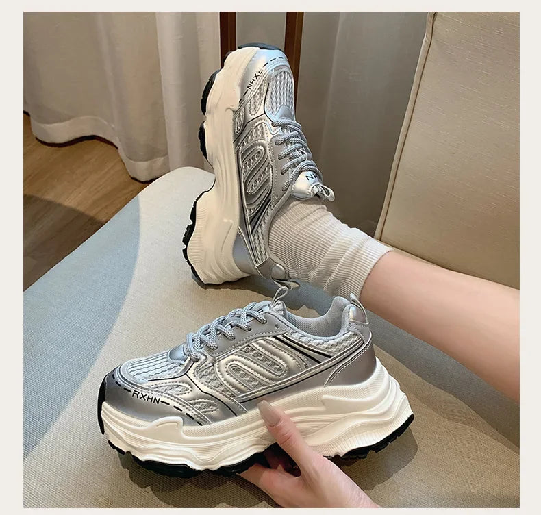 YBQJOO Sneaker Atmungsaktiv - Größe 36-41 Sohle Gummi