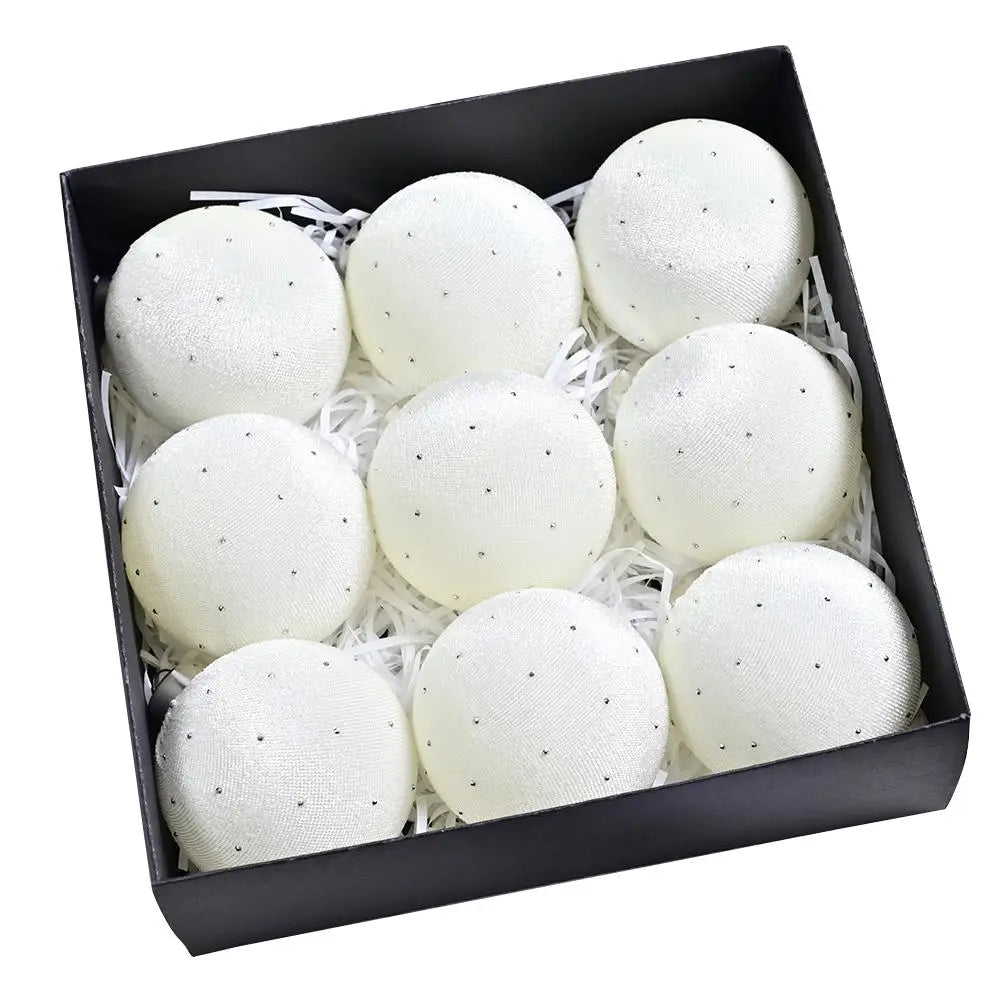 9Pcs Velvet Balls Flocked Grün - Durchmesser 80 mm, 9 Stück, Bruchsicher