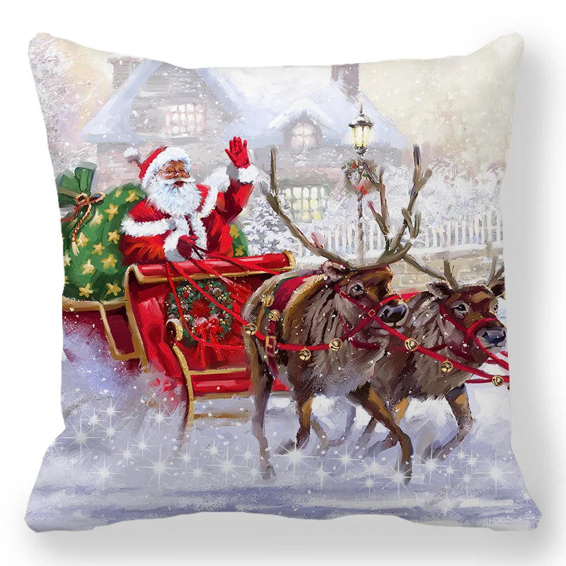 2025 New Year Christmas pillow case 30*50cm,40*40cm,45x45cm, cushion cover home Christmas decoration pillow case