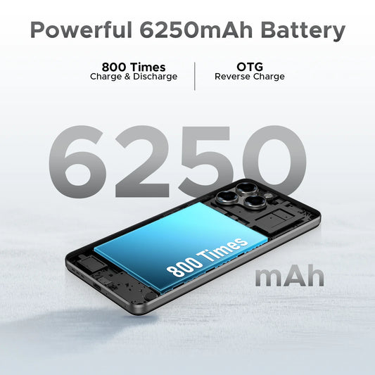 Doogee Note58 Pro Versiune Globală Android 15 Smartphone-uri 8GB RAM 256GB ROM 6250mAh Baterie Mare 6.75" Ecran HD+ NFC Telefon Mobil