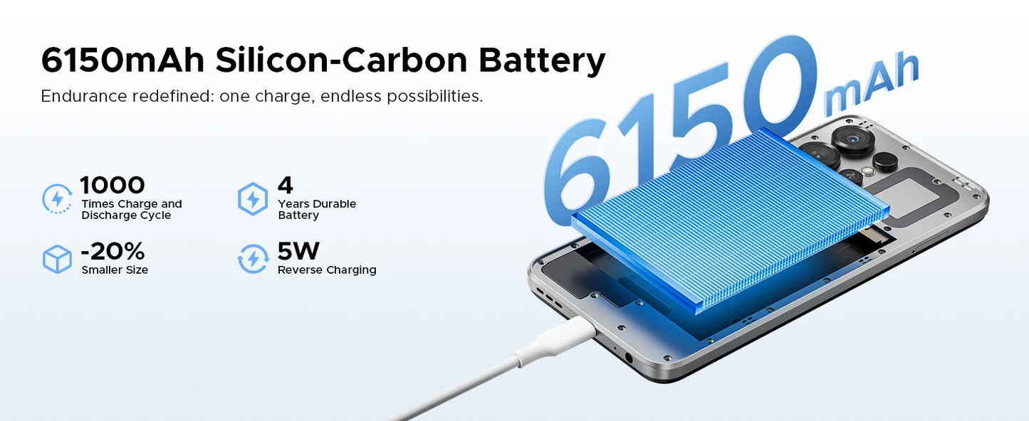 DOOGEE Note56X Pro Gemini AI - 6150 mAh Unisoc T7225 Octa Core 6,56 Zoll