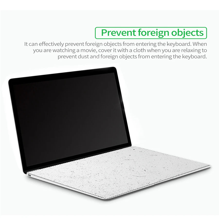 Laptop-Schutzfolie 2025 - Mikrofaser Staubschutz Tastatur - Bildschirm Reinigungstuch MacBook Pro Notebook