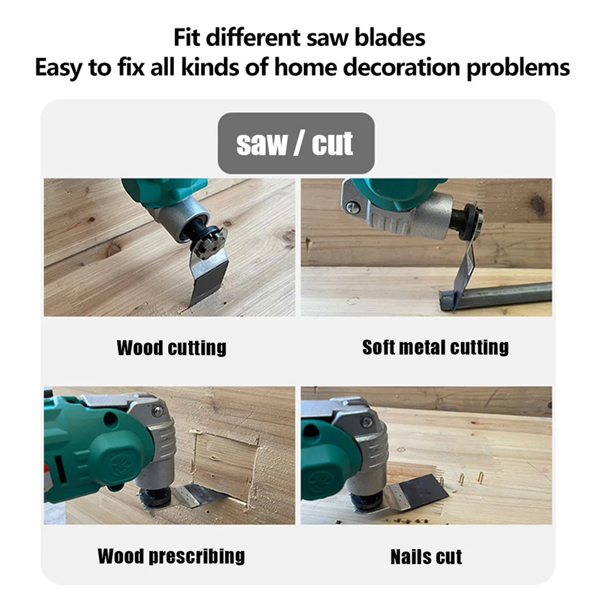 Brushless Cordless Oscillating Multi Tool Electric Trimmer/Shovel/Cutting Saw For Makita 18V Battery Multifunctional Power Tool