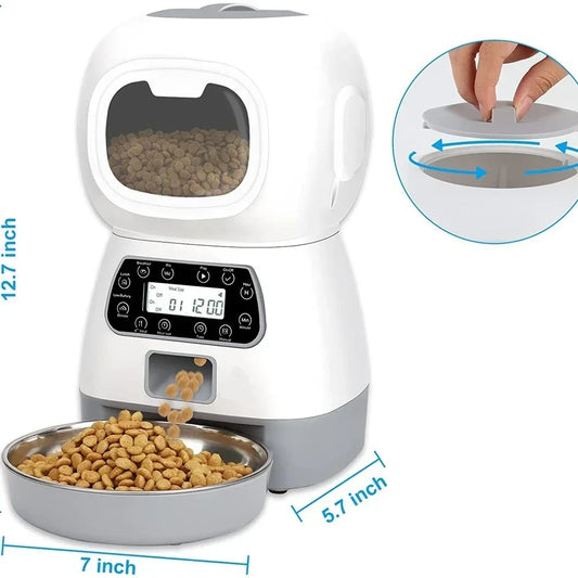 Haustier-Futterstation 2025: 3.5L Automatic Dog-Cat - Smart Feeders Collection