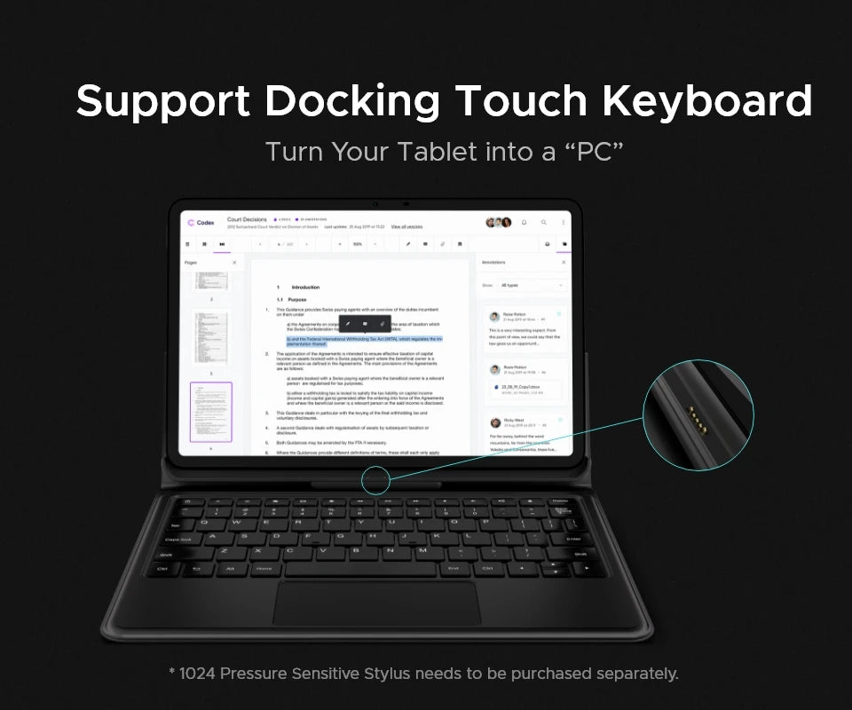 DOOGEE T40 Pro Ultradünn - 8GB 512GB Speicher 10800mAh 12Zoll
