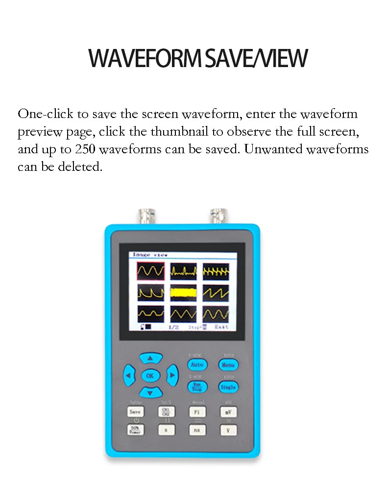 ZEEWEII DSO2512G 2,8 Zoll Handheld Digital Oszilloskop 120M Bandbreite Dual Kanal Signal Generator XYmode