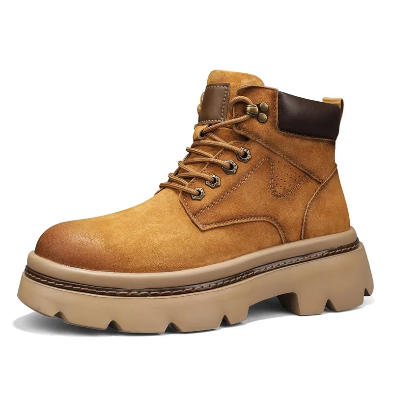 YEISNDOOCN Model N Atmungsaktive Schnürstiefel - Größe 42, Leder Obermaterial, Mesh Innenfutter