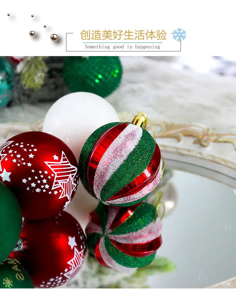 Neues Weihnachtsball-Set Handbemalt - Kapazität 40 Stück Ø6 cm