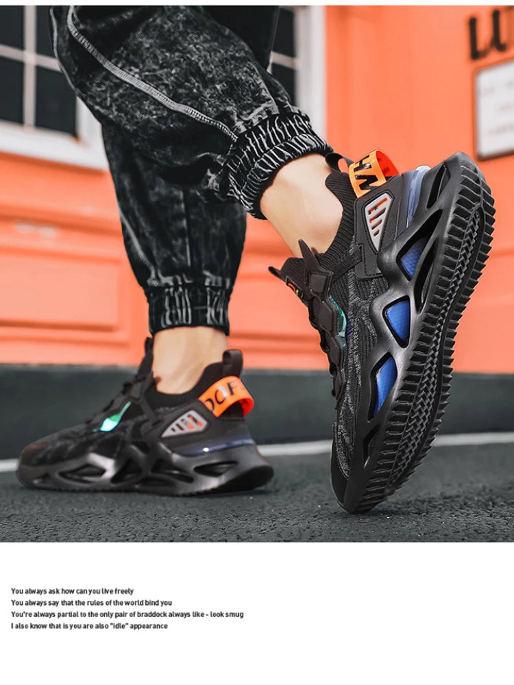 Men Height Increasing Sneakers Outdoor Breathable Casual Shoes Running Shock Absorbing Shoes Zapatillas Hombre