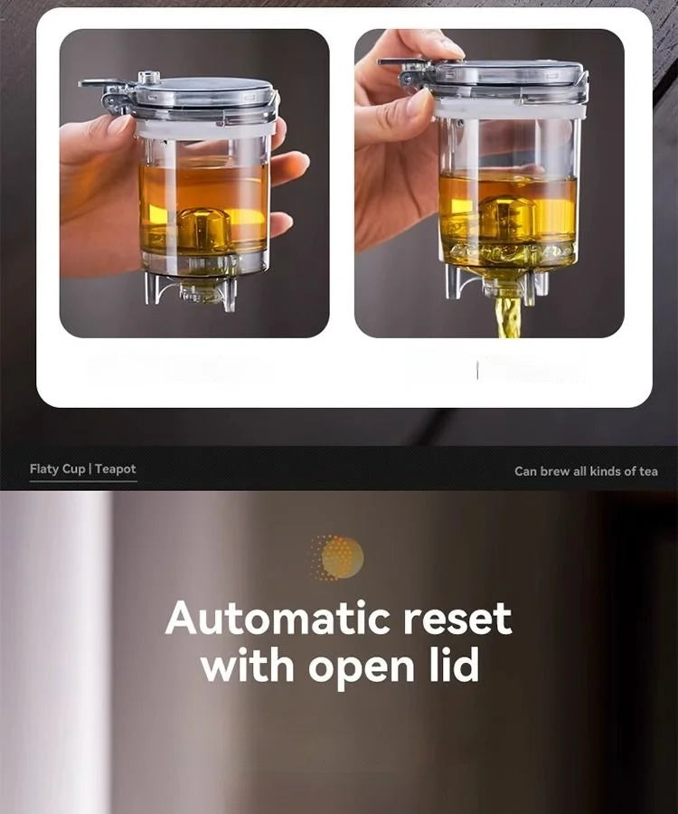 GIANXI Glass Teapot And Pot Household Tea Set Teapot Heat-resistant Tea Water Separation Filter Flower Teapot Glass Teapot