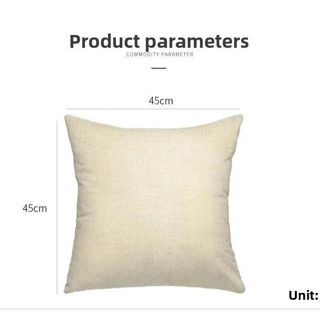 Christmas Pillow Cover Snowman and Reindeer Digital Print Sofa Cushion for Home Office and Living Room Festive Decoration