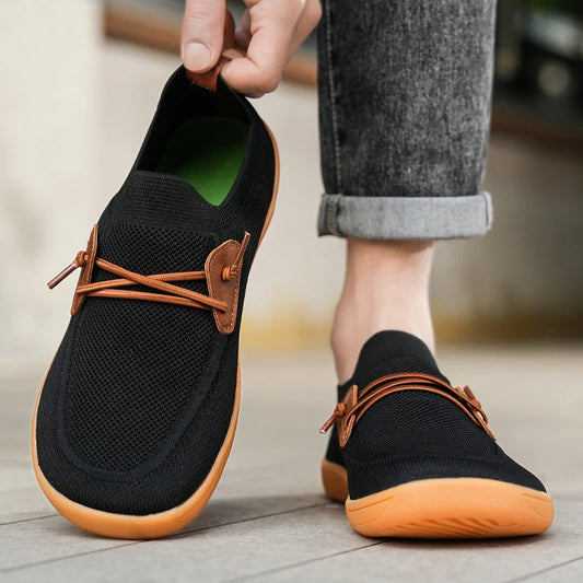 Men Casual Sneakers Minimalism | Zero Drop Sole | Walking Shoes Outdoor Breathable Non-slip Flats Loafer Mens Driving Shoes 2025
