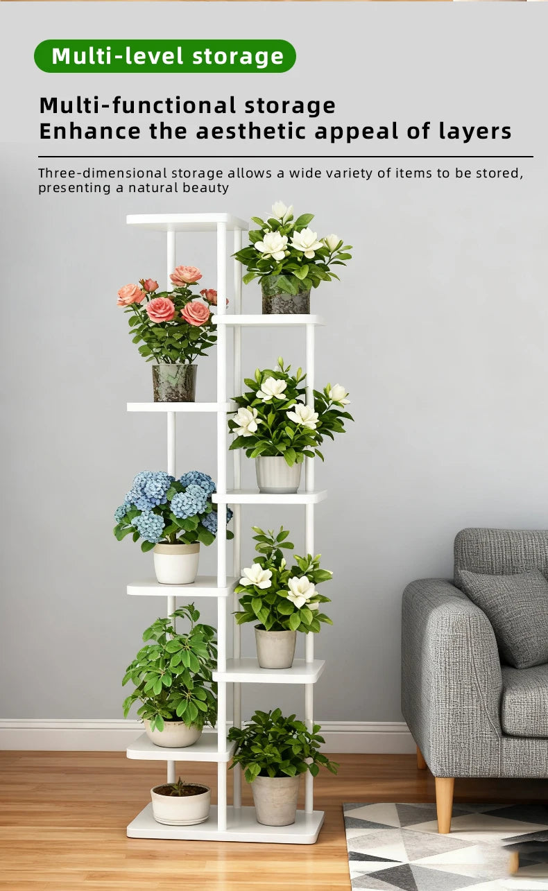 MTShiningFrame Pflanzenständer 7 Ebenen Metallrahmen Montage