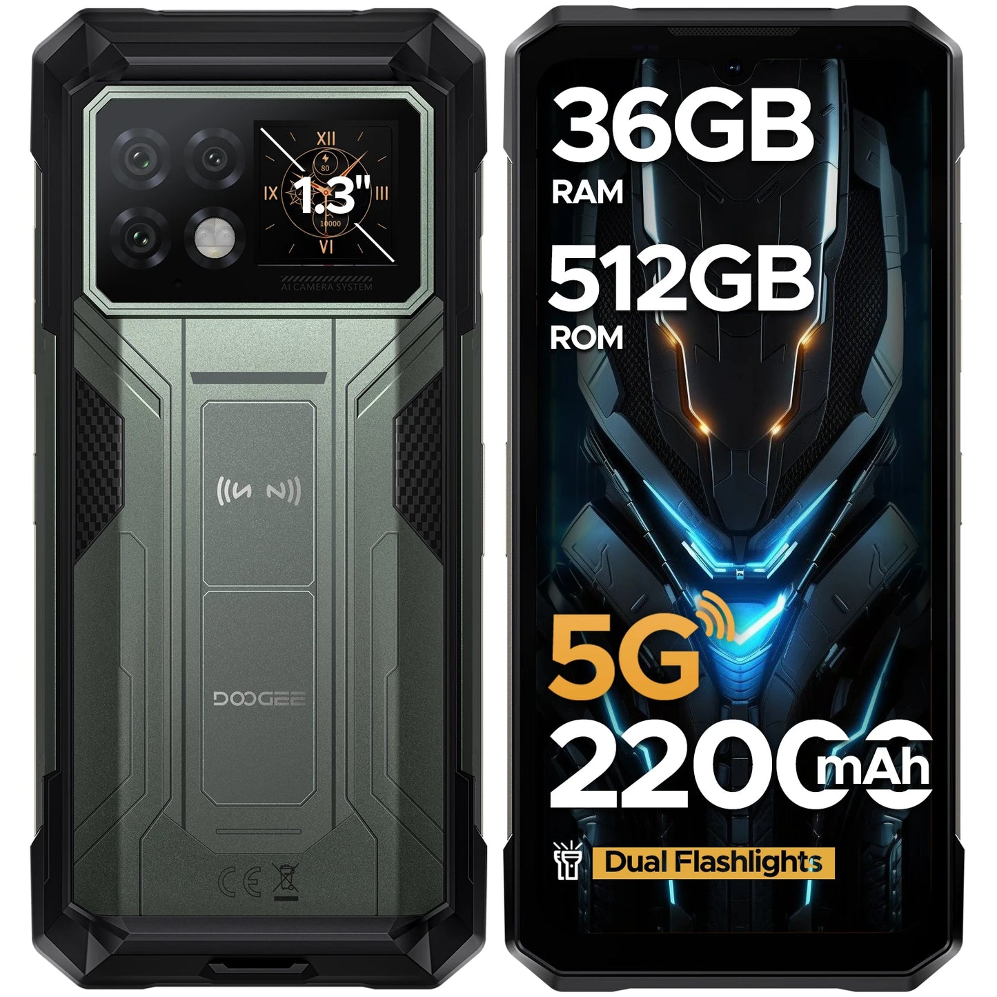 DOOGEE S200 Max Outdoor 5G - 22000 mAh Akku, 66 W, 6,72 Zoll