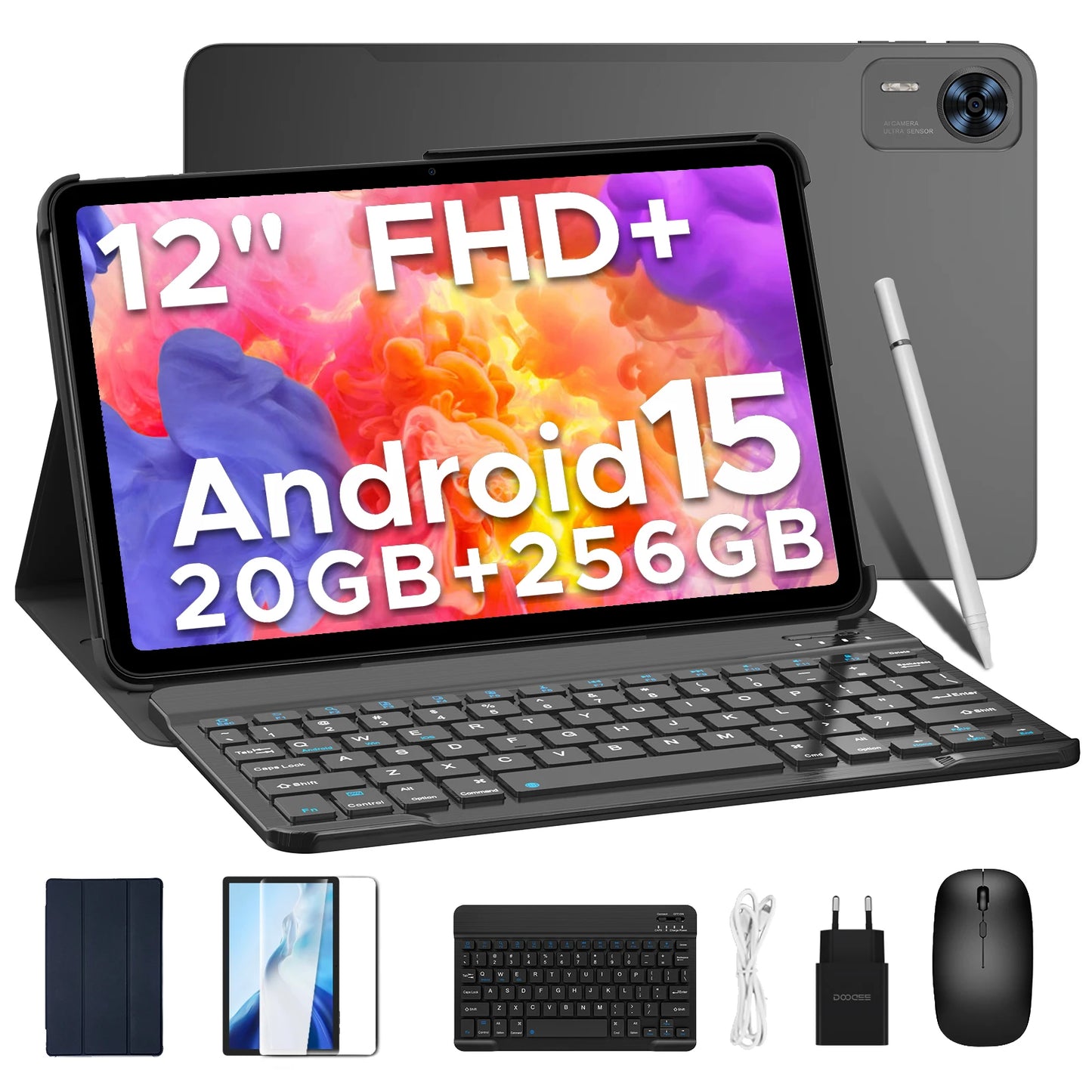 DOOGEE T36 Android 15 Tablet - 32 GB RAM, 2,2 GHz Octa-Core, 12 Zoll Display