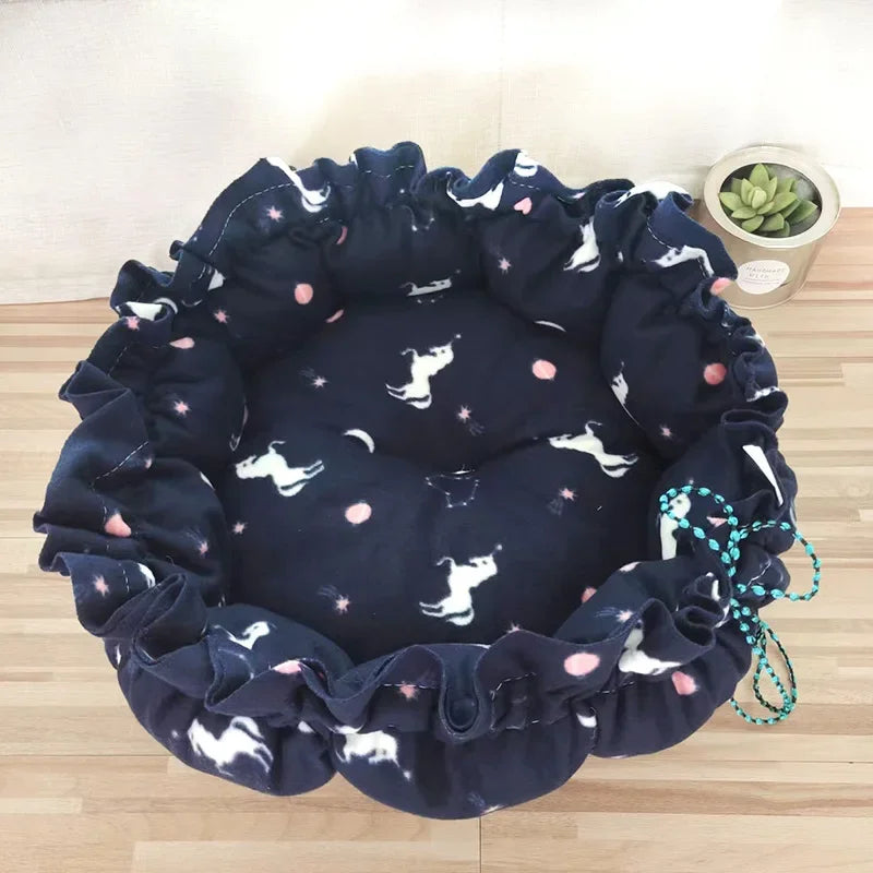 Rundes Katzen Bett 2025 - Plüsch Haus Langes Haustier Bett - Katzen Kissen Hunde Matte Warm Home Waschbar Hunde Sofa Weich Pet Accessories