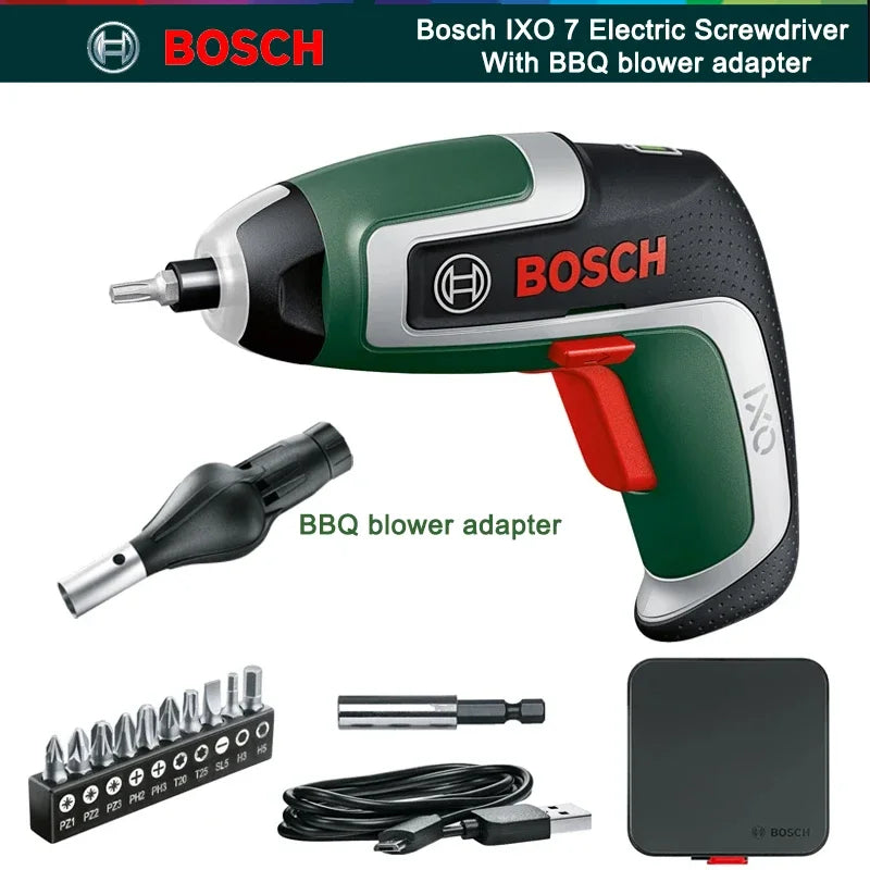 Akkuschrauber 2025: Bosch IXO 7 Cordless Electric Screwdriver USB Rechargeable - IXO 7th Compact 5.5Nm Max Torque Portable Power Machine Collection
