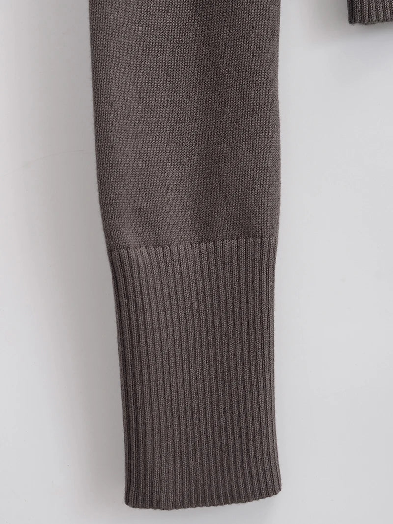 BRUSCRESTCN Korean Crop Cardigan - Größe M Schwarz