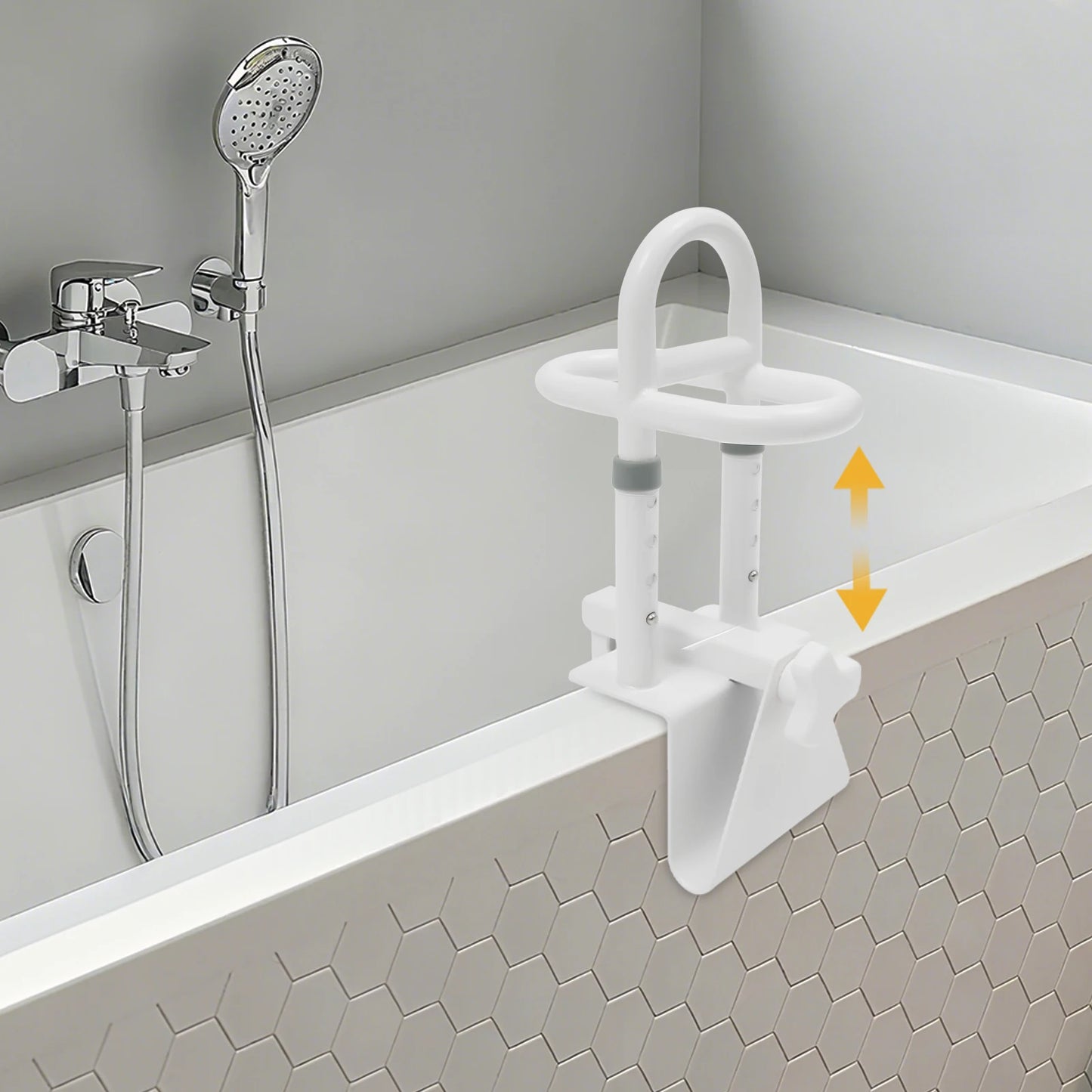 NONE Badewannen-Sicherheitsgeländer Verstellbar 9-17cm Tragkraft 136kg