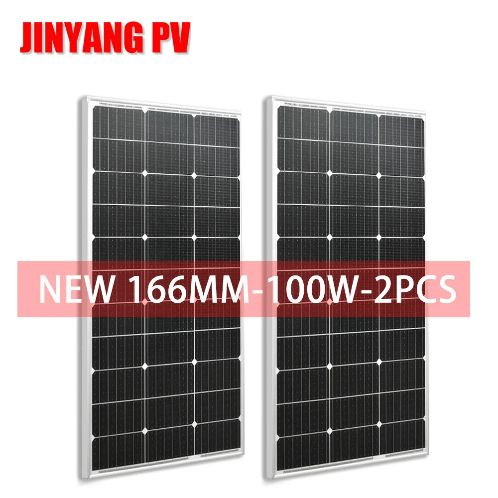 100W 200W 300W 400W Solar Panel 18V Rigid Glass Photovoltaic Panel Monocrystaillne Solar Cell For 12V/24V Battery Charger