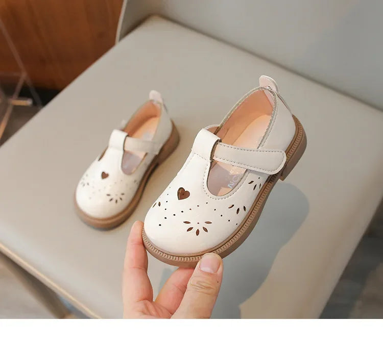 Mädchen Kleine PU Leder Schuhe 2025 - Frühling Sommer Baby Weiche Sohle - Prinzessin Einfarbig Casual Schul Loafer
