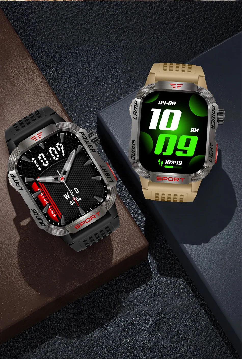 Smartwatch 2025: Outdoor-Military GPS-Sports - Flashlight Compass Collection