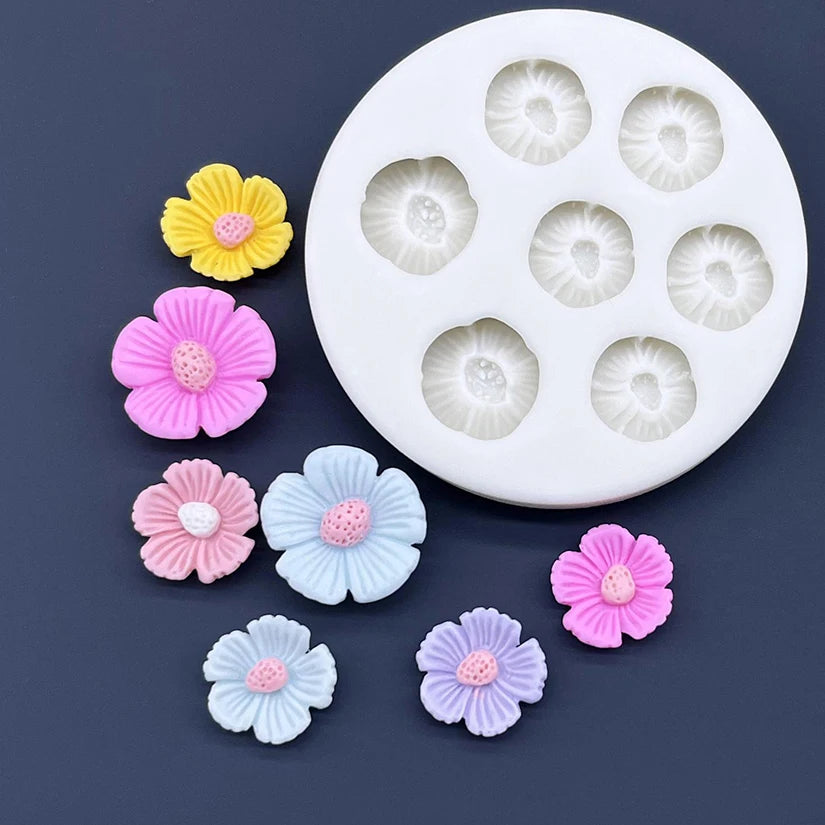 Flower Daisy Silicone Sugarcraft Mold Resin Tools Cupcake Baking Mould Fondant Cake Decorating Tools