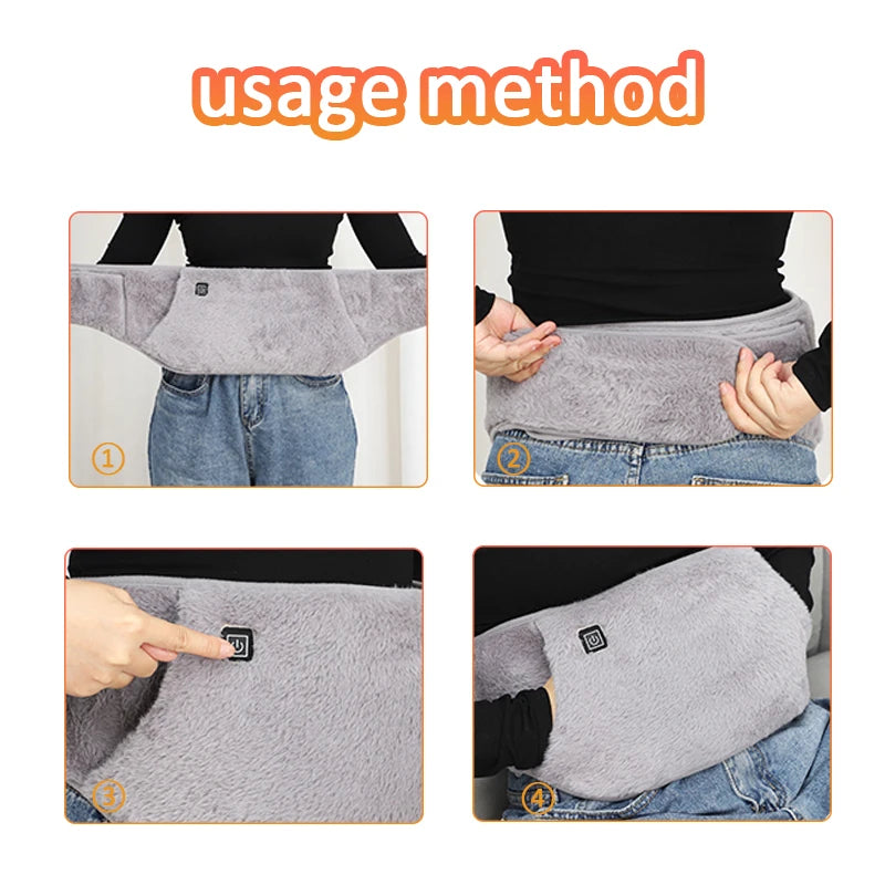 Electric Heating Abdomen Belt Menstrual Warm Palace Charging Warmer Cold Protection Adjustable Waist Treatment Protective Gear