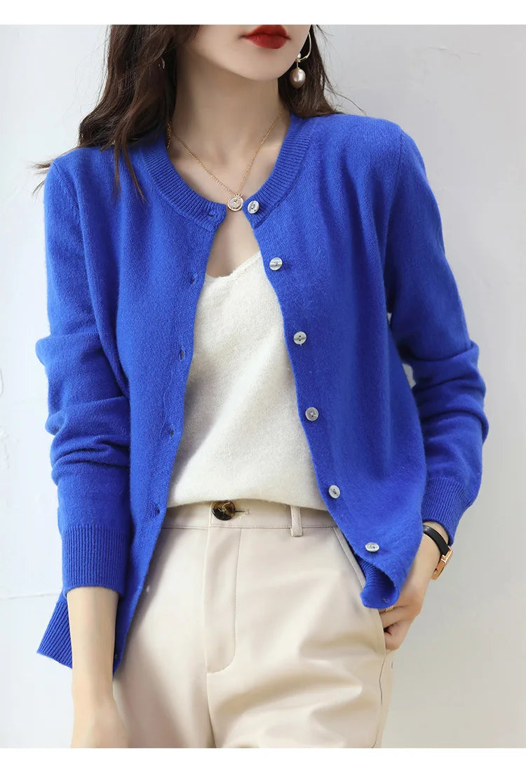 Ganleawort Cardigan Kuschelig - Größe Regular; Mat. W/A/V