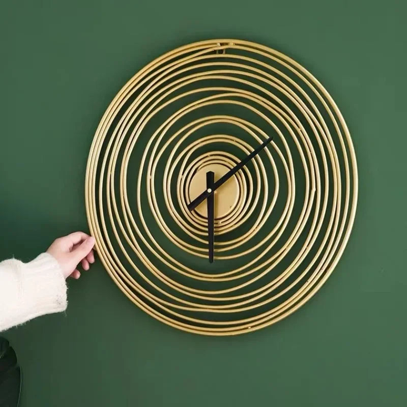 Fashion Creative Round Wall Clock Home Decoration for Bedroom Living Room Super Silent Design Metal Wall Hanging Clocks Watch