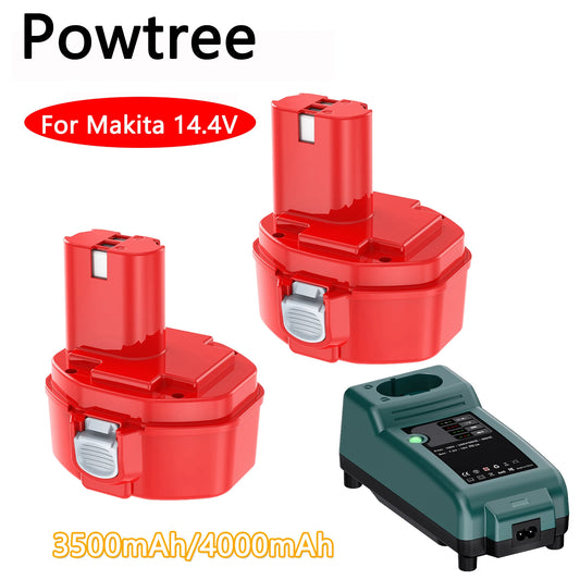 Rechargeable Batterie For Makita 14.4V Battery 3500mAh/4000mAh Ni-MH Battery PA14 1422 1433 1420 192600-1 6281D 6280D 6337D