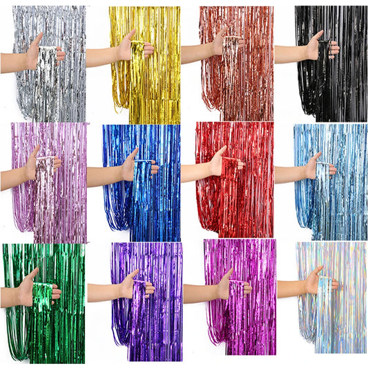 PartyDekor Regenvorhang Hintergrund - 1x2m, leicht, Party