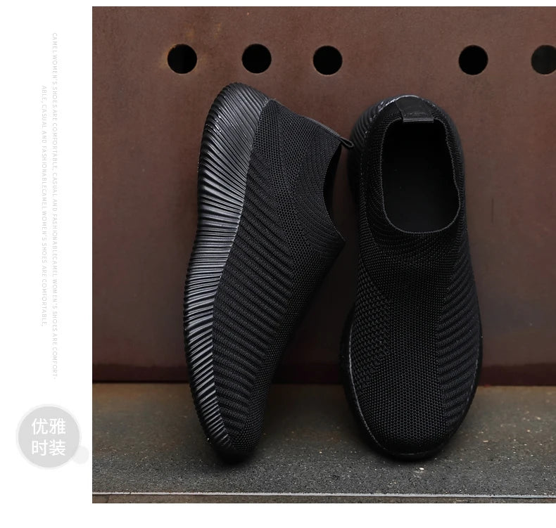 Women Shoes Knitting Sock Sneakers Women Flat Shoes Casual Breathable Sneakers Flats Walking Shoes for Women
