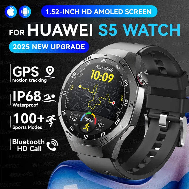 Huawei GT5 Pro AMOLED Display - 1.52 Zoll GPS IP68 Puls