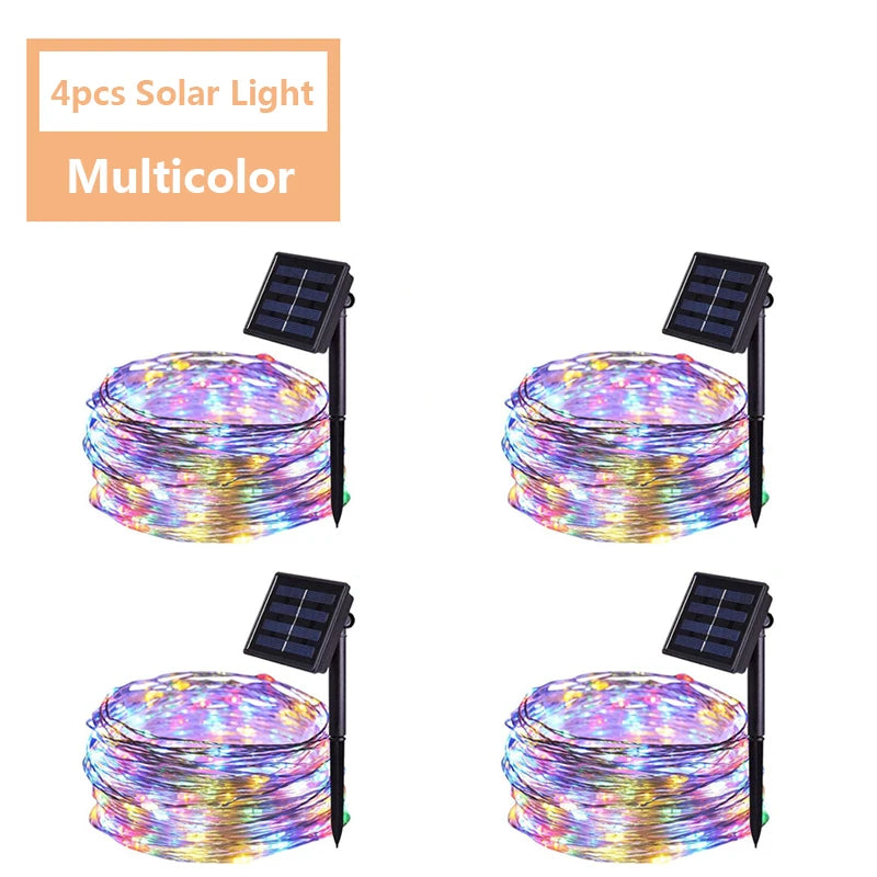 KIKIEL Lichterkette Solarbetrieben - Länge 20 m, 50 LEDs, IP44