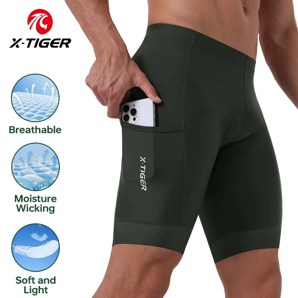 X-TIGER Radhose 5D-Gel-Polster - UV-Schutz, reflektierend