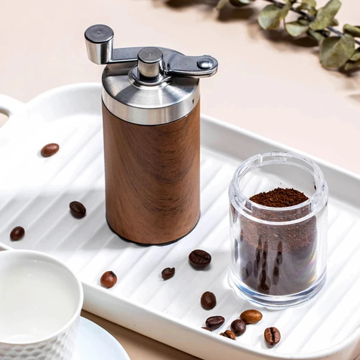 Portable Manual Coffee Grinder Espresso Machine Set Hand-cranked Bean Grinder Espresso Maker Suitable Home Travel