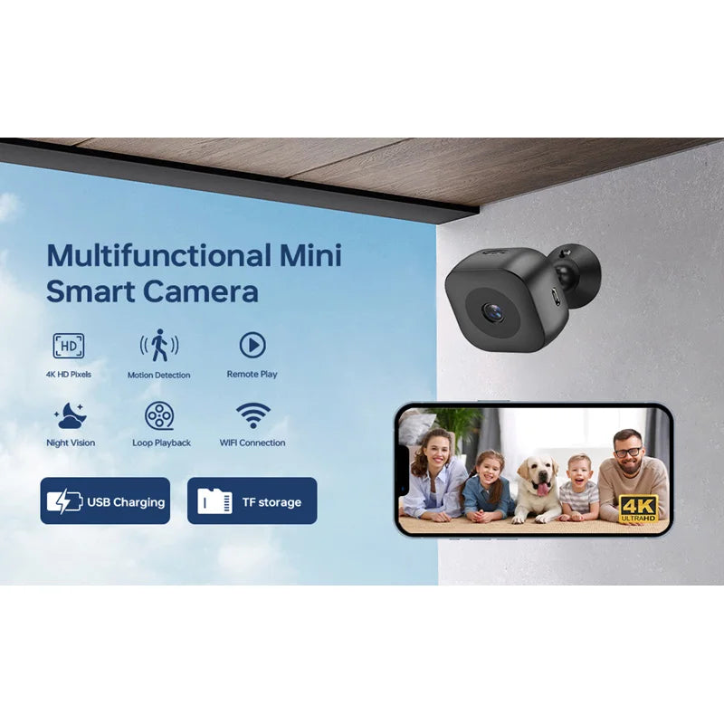 Mini-Kamera 2025: Xiaomi Mini Security Camera 4K HD Full Color Night Vision WiFi Monitor Waterproof Collection