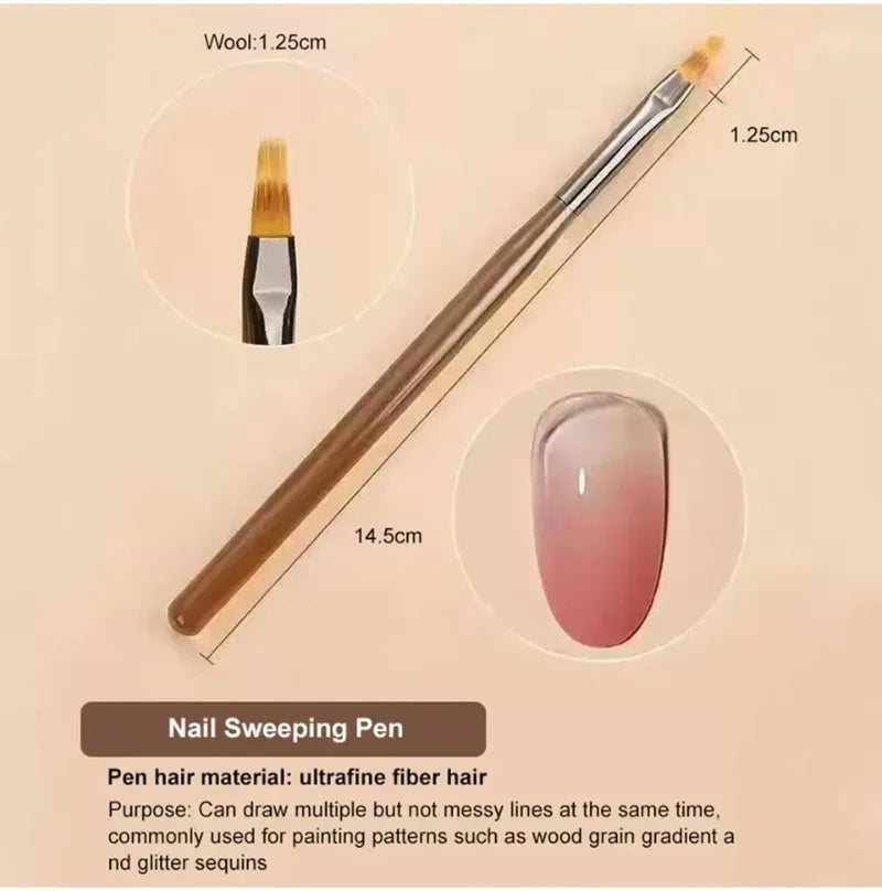 Choice Nagel Pinsel Set Präzision - 9 Stück Kunststoff
