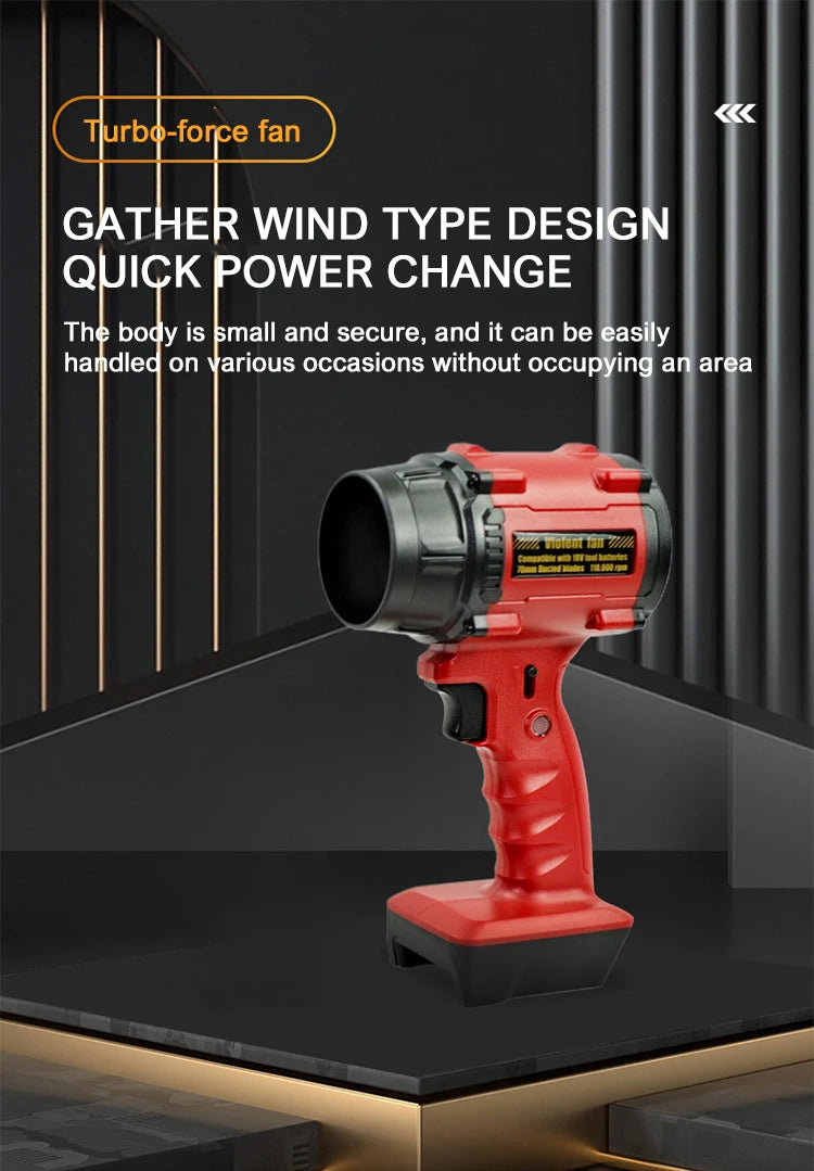 Powerful Air Blower 33000RPM/min Car Violent Blower Air Gun Turbo Jet Fan Electric Handheld Turbofan for Makita/Milwaukee/Dewalt