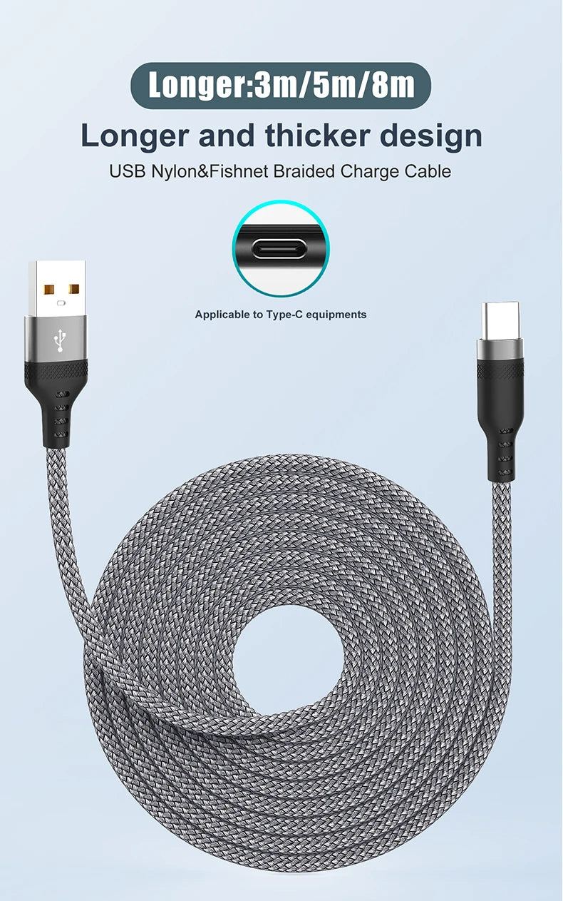 YUAIJAM USB-C Kabel - 6A, Länge 1-8 m, Typ-C zu Typ-C