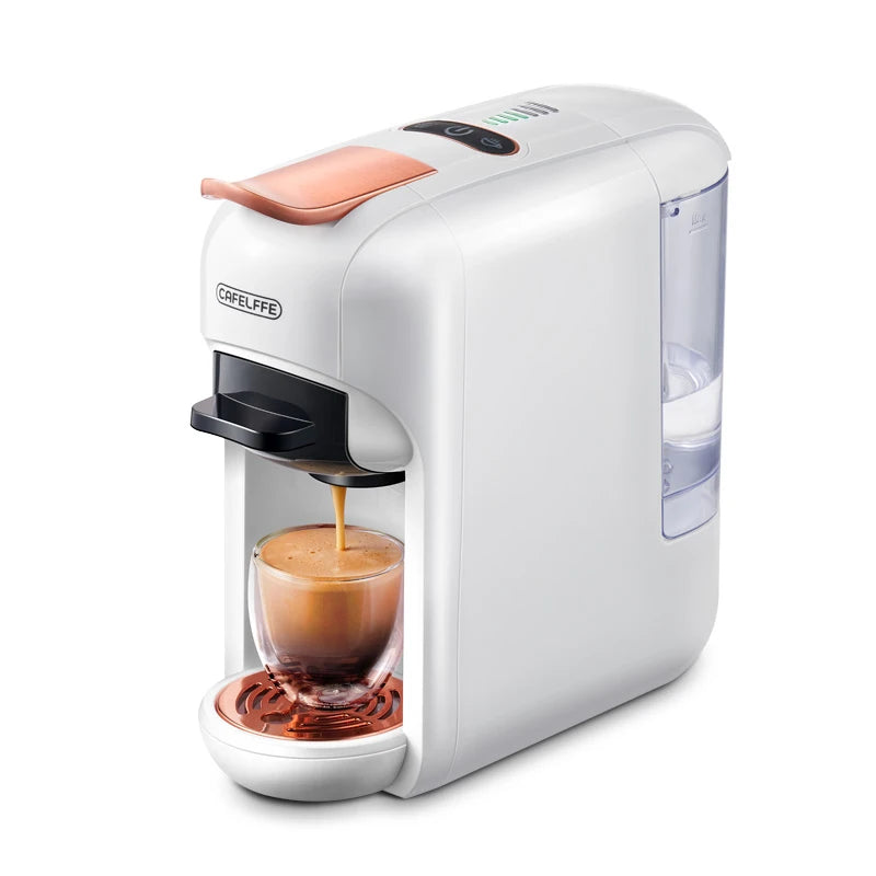 Cafelffe 5 in 1 Multiple Capsule Coffee Machine Hot/Cold DG Cappuccino Nespresso Capsule ESE Pod Ground Coffee Cafeteria 19Bar