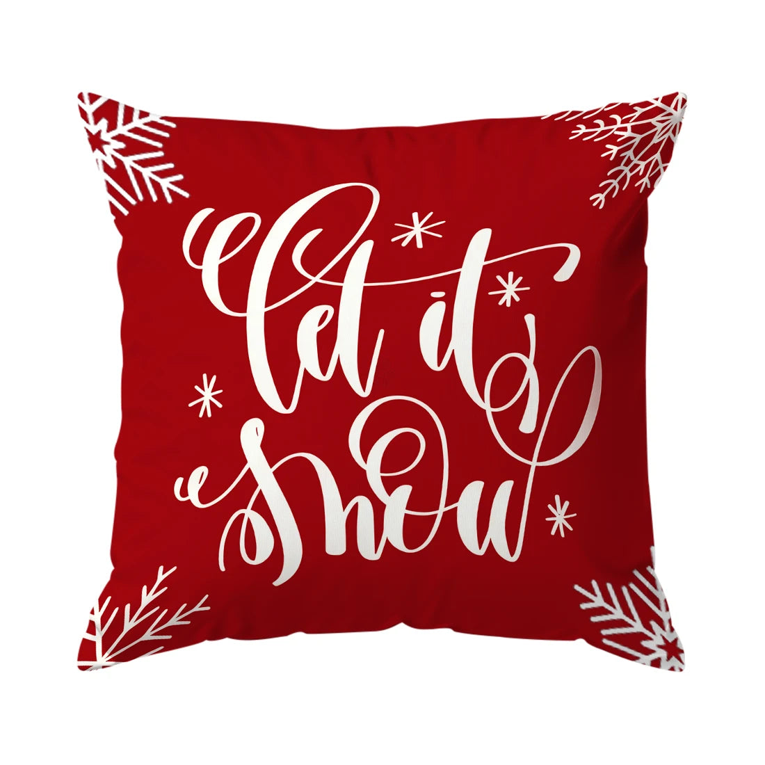 Red Christmas Decoration Pillowcase Printed Polyester 40/45/50cm Throw Pillowcover Decorative Sofa Cushion Pillowslip Home Decor