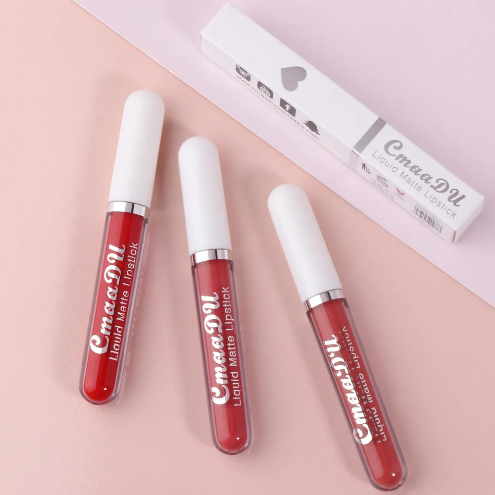 Liquid Matte Lippenstift 2025 - Wasserfest Langanhaltend Make-up Frauen - Kosmetik Koreanisch Makeup Beauty Lip Gloss Tint Fleck