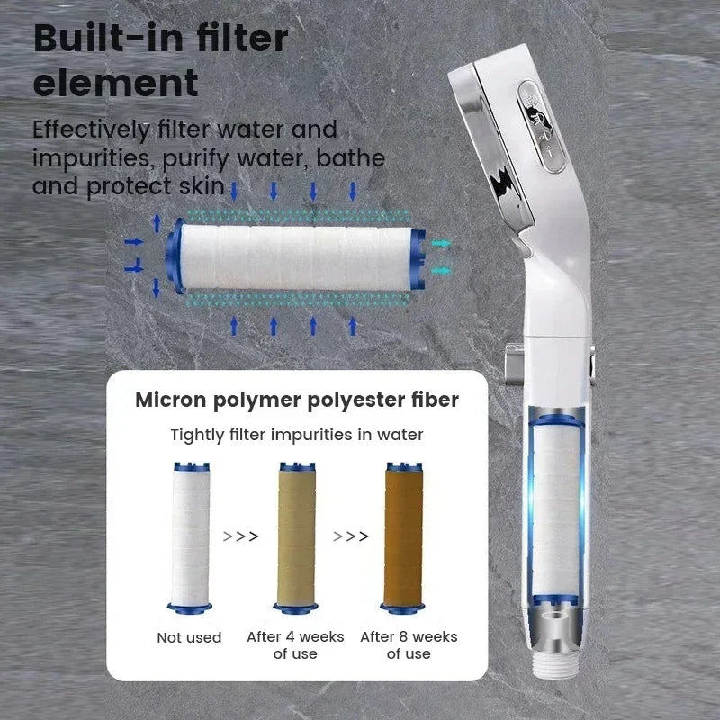 Xiaomi 3-modes Shower Booster Showerhead Powerful Booster Adjustable Shower Head Bathroom Water Head Rain Home Shower Set