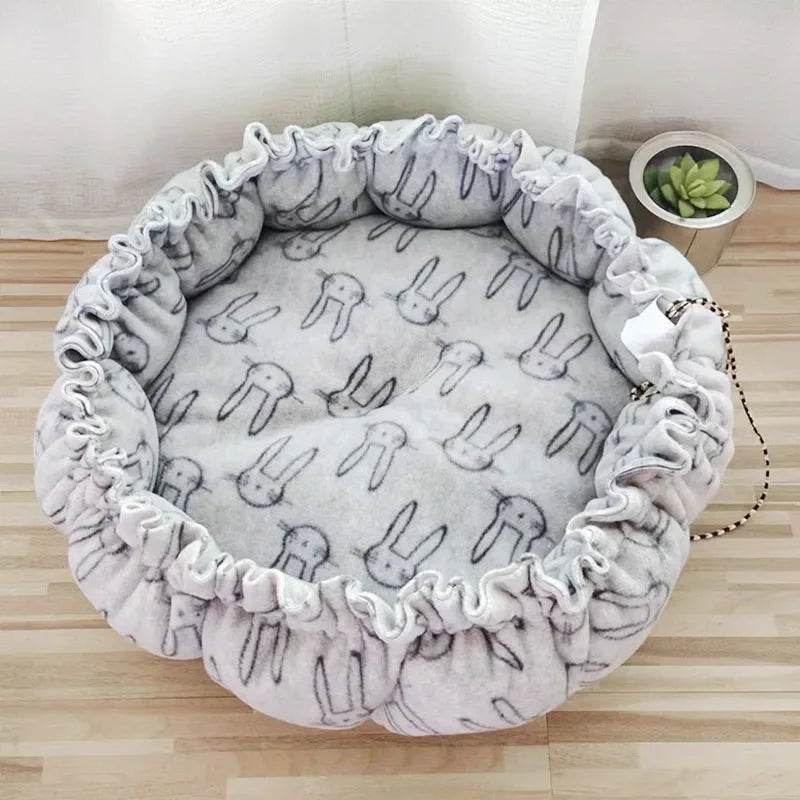 Rundes Katzen Bett 2025 - Plüsch Haus Langes Haustier Bett - Katzen Kissen Hunde Matte Warm Home Waschbar Hunde Sofa Weich Pet Accessories