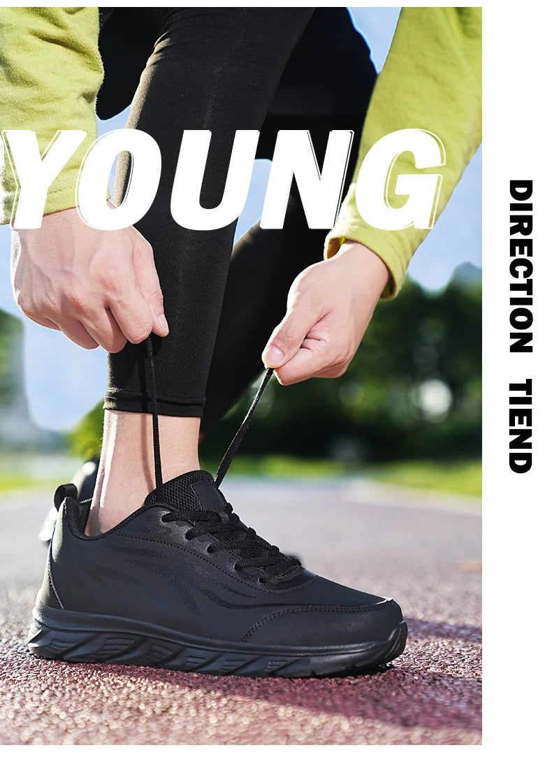Sneakers Men Summer Trendy Light Weight Fashion Sport Footwear Boys Winter Running Mens Casual Shoes Walking Shoes All Black