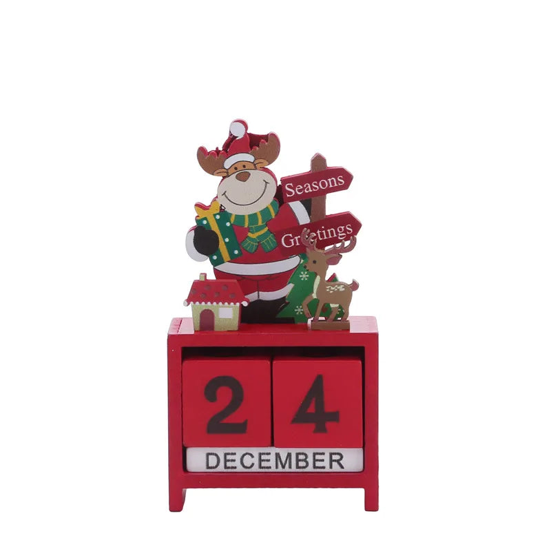 CN Adventskalender Holz Countdown - Kapazität 24 Tage, Größe 15x20 cm