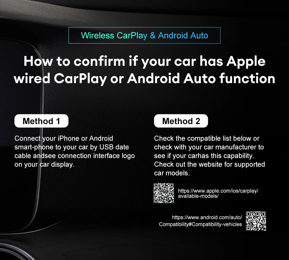 AutoLink 2in1 CarPlay Adapter - USB 5V Bluetooth Mini